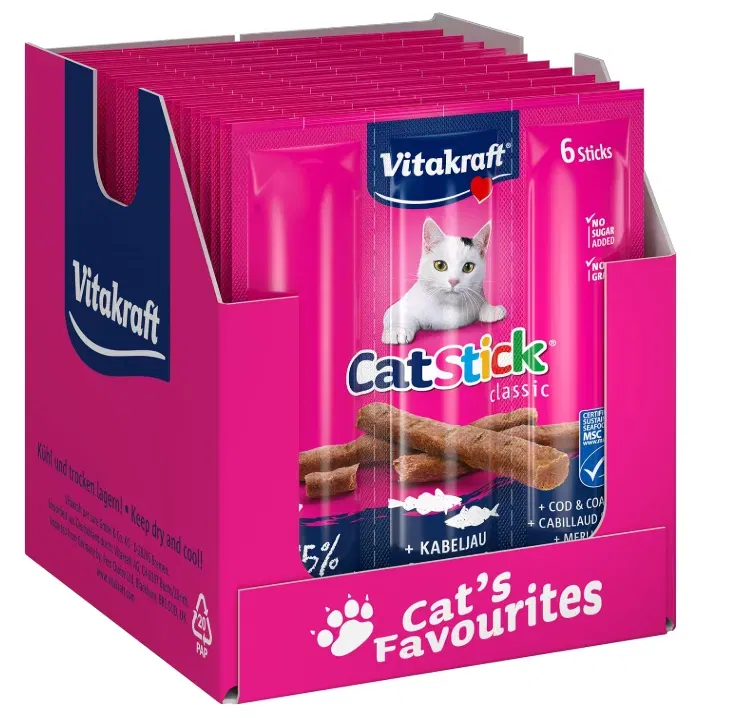 Vitakraft Cat Stick Classic Katzen Leckerli Fleischiger Stick Mit Gefluegel Und Leber Vorratsgroesse Ohne Zusatz Von Zucker 10X 36G Amazon De Haustier 05 03 2025 10 24 Am