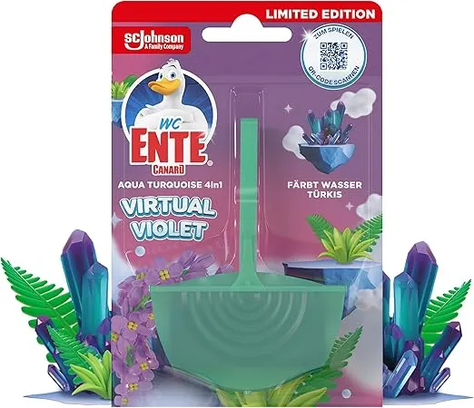 Wc Ente Aqua Turquoise Einhaenger Wc Duftspueler Virtual Violet Duft