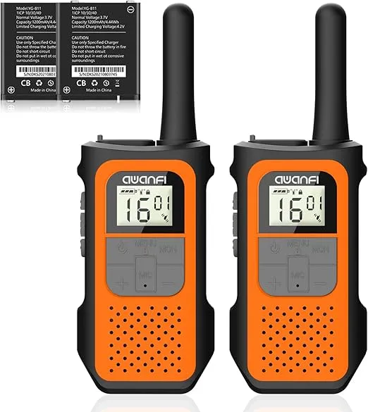 Walkie Talkie Aufladbar Mit 1200Mah Li Ion Akku Walkie Talkie Erwachsene Kinder 16 Kanaele Funkgeraete Set Walky Talky Mit Vox Tpye C Ladekabel Walki Talki Fuer Geschenk Wandern Camping