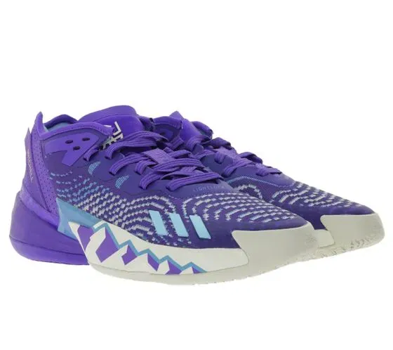 adidas D.o.n. Issue 4 Basketball Schuhe nachhaltige Donovan Mitchell Style Hallen Schuhe mit Bounce Sohle Hr0710 Lila Blau Beige Schnäppchen, Deals Und Rabattcodes Des Tages - Adidas D.o.n. Issue 4 Basketball Schuhe In Lila, Blau Und Beige