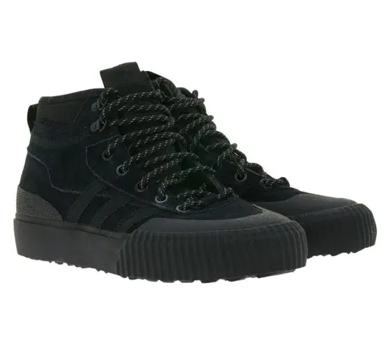 Schnäppchen, Deals Und Rabattcodes Des Tages: Adidas Originals Damen Akando Atr Velour Leder Sneaker High Schuh Schwarz