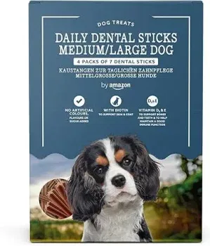 Kaustangen zur Täglichen Zahnpflege für mittelgroße/große Hunde von Amazon - 4x270g (1.08kg) ab 4,06 € inkl. Prime-Versand