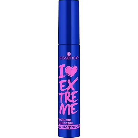 Essence I Love Extreme Volume Mascara Waterproof Schwarz Langanhaltend Volumengebend Schwunggebend Intensiv Vegan Wasserfest Ohne Mikroplastikpartikel Nanopartikel Frei 1Er Pack 12Ml