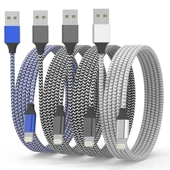 iPhone Ladekabel Lightning Kabel [4Pack 2M] Schnellladekabel Apple MFi Zertifiziert für 2,99 € inkl. Prime-Versand (statt 11,99 €)
