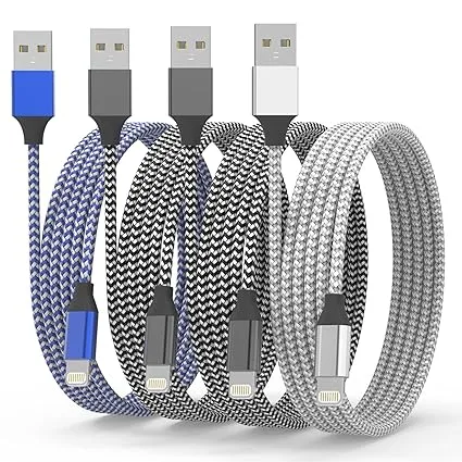 Iphone Ladekabel Lightning Kabel 4Pack 2M Schnellladekabel Apple Mfi Zertifiziert Nylon Iphone Kabel Fast Usb Kabel Fuer Iphone 11 12 13 Pro Max 14 Mini Xsxr X 8 7 6 Plus 5S Se Ipad Fuer Usb Stecker