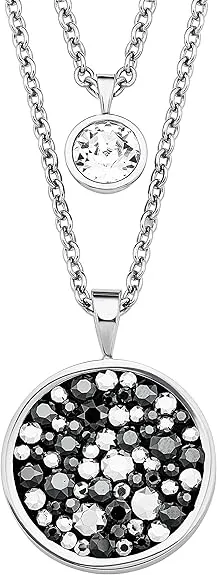 S.oliver Kette Mit Anhaenger Edelstahl Damen Halsschmuck Mit Kristall Kommtin Schmuck Geschenk