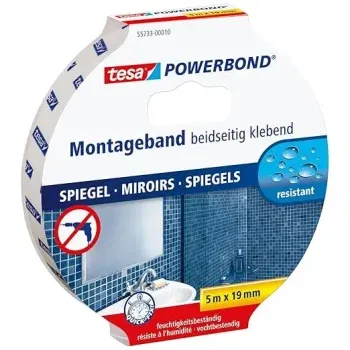tesa Powerbond Doppelseitiges Montageband für Spiegel für 8,05 € inkl. Prime-Versand