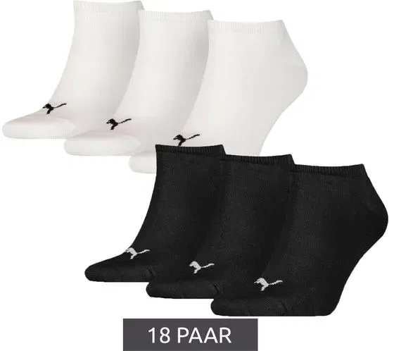 Schnäppchen, Deals Und Rabattcodes Des Tages - 18 Paar Puma Baumwoll-Socken Schlichte Sneaker Socken Kurz Socken Strümpfe In Schwarz Oder Weiß