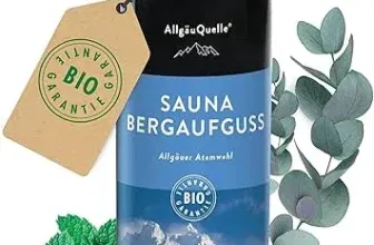 AllgäuQuelle Saunaaufguss mit 100% BIO-Öle Atemwohl Eukalyptus Minze Salbei Cajeput ab 13,64 € inkl. Prime-Versand