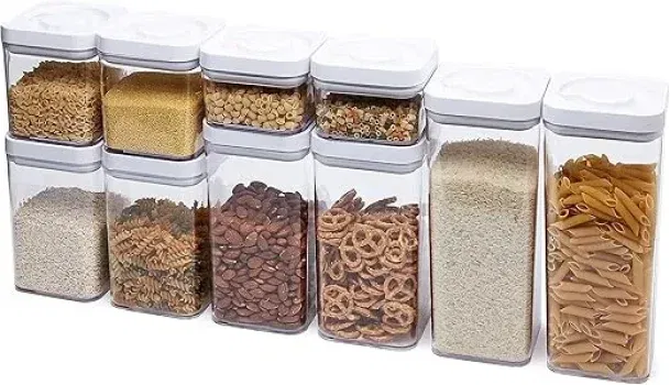 Amazon Basics Lebensmittelbehälter rechteckig luftdicht Aufbewahrung 10 Stück BPA-frei Kunststoff Transparent für 28,83 € inkl. Prime-Versand (statt 36,84 €)