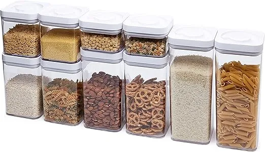 Schnäppchen, Deals Und Rabattcodes Des Tages - Amazon Basics Lebensmittelbehälter Rechteckig Luftdicht Aufbewahrung 10 Stück Bpa-Frei Kunststoff Transparent