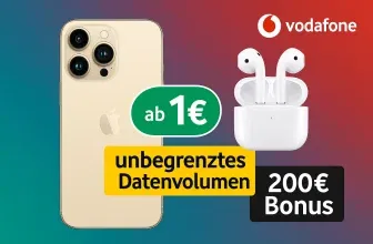 Vodafone: Apple iPhone 16 Pro + GigaMobil Young M mit unbegrenztem Datenvolumen + Apple AirPods 4