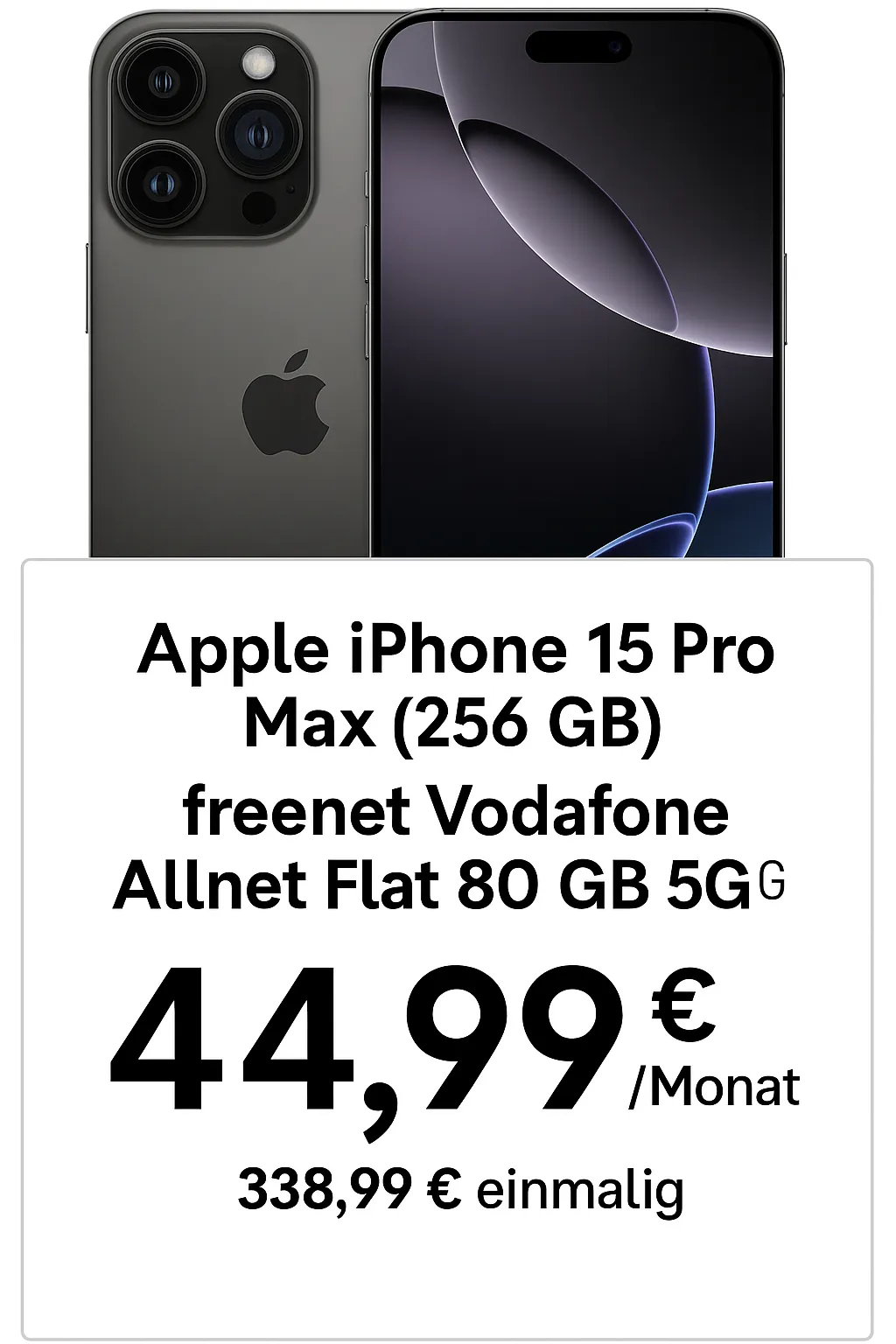 Schnäppchen, Deals Und Rabattcodes Des Tages: Apple Iphone 16 Pro Max 256 Gb Bei Freenet Mit Vodafone Allnet-Flat 80 Gb 5G