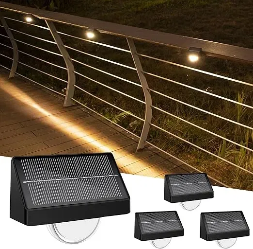 Schnäppchen, Deals Und Rabattcodes Des Tages - Solarlampen Für Außen Garten Solarleuchten Balkon Mit 8 Farben 3 Modi Treppenbeleuchtung Ip65 Wetterfest Solarlicht Für Terrasse Dekostufentreppenzaun 4 Stück