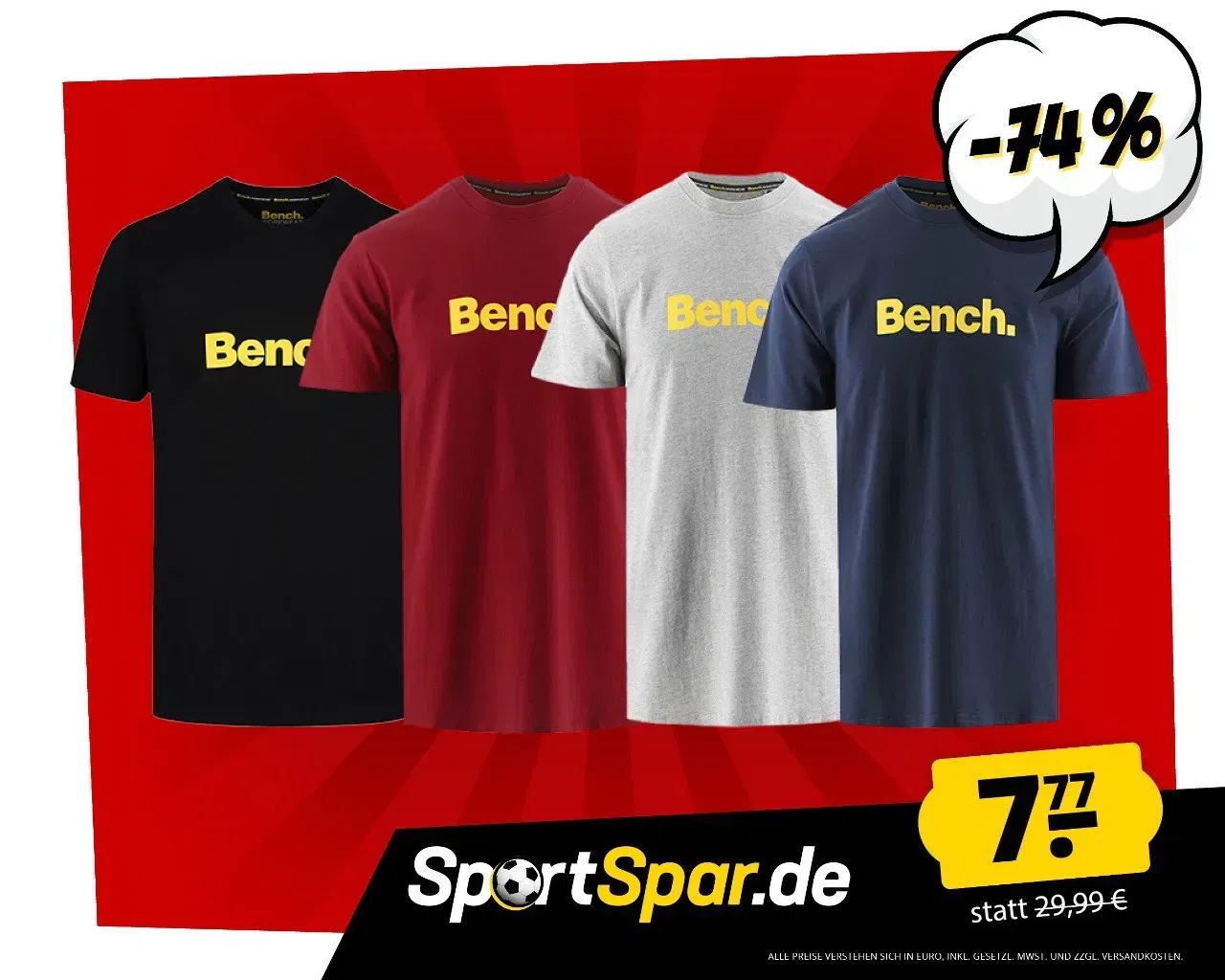 Schnäppchen, Deals Und Rabattcodes Des Tages - Bench Cornwall Herren T-Shirt Workwear