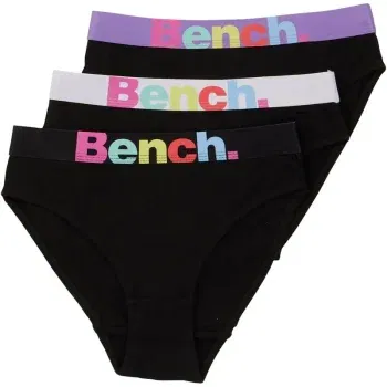 Bench Mädchen Drei-Pack Hipster Slips Schwarz (Gr. 7-8 Jahre bis 15-16 Jahre) für 13,98 € inkl. Versand