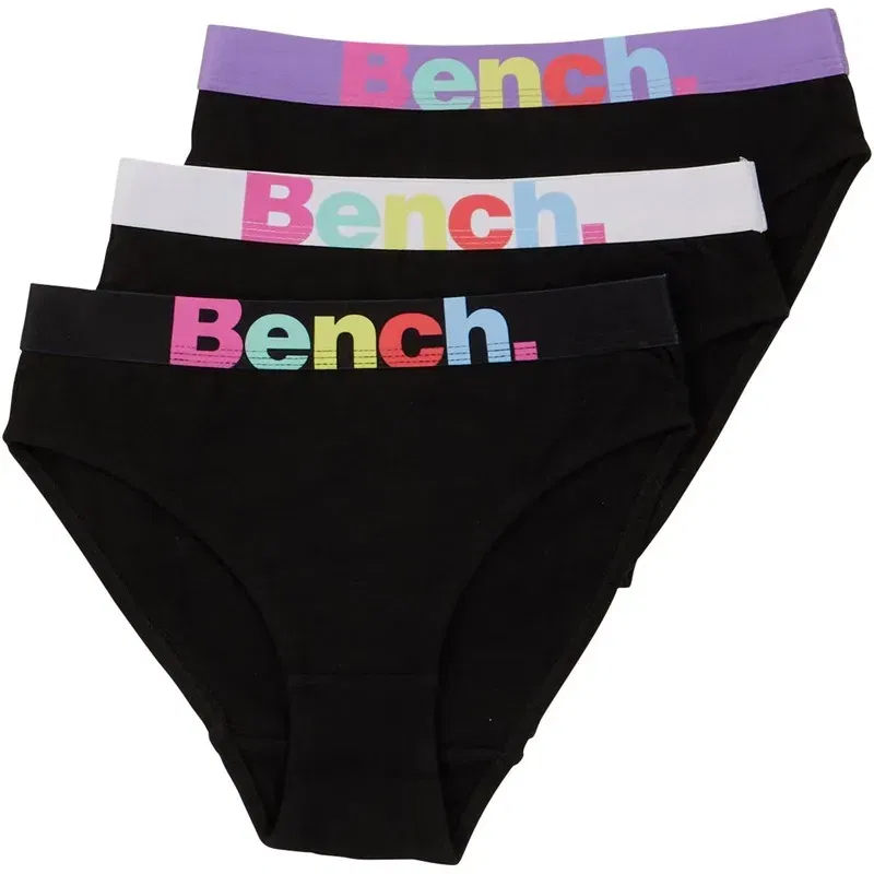 Schnäppchen, Deals Und Rabattcodes Des Tages: Bench Mädchen Drei-Pack Hipster Slips Schwarz