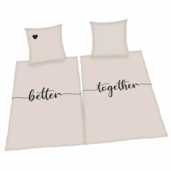 Schnäppchen, Deals Und Rabattcodes Des Tages - Better Together Partner 2X Bettwäsche Set 135 X 200 Cm 80 X 80 Cm
