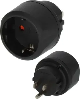 Brennenstuhl ReisesteckerReiseadapter (Reise-Steckdosenadapter zum Anschluss elektrischer Geräte mit Schutzkontakt Stecksystem in Ländern mit amerikanischem (3-Pin) Stecksystem) schwarz für 2,49 € inkl. Prime-Versand (statt 6,79 €)