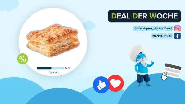 marktguru: 0,50 € Cashback auf Blätterteig (effektiv ab morgen 275g bei Aldi für 0,29 €)