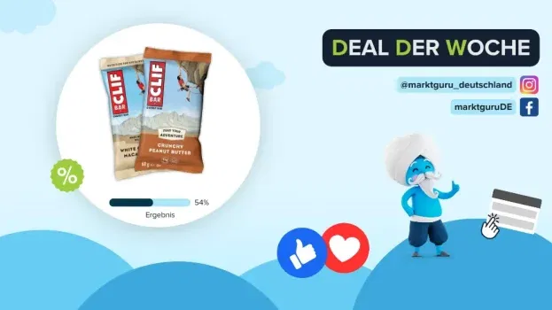 marktguru: 0,50 € Cashback auf Clif Bar Energieriegel