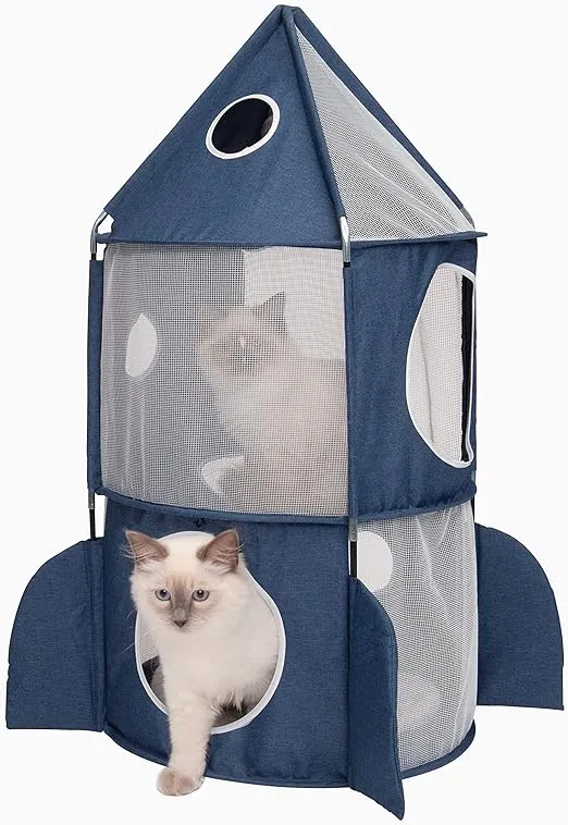 Catit 42001 Vesper Turm in Raketenform mit Schlafkissen für Katzen für 31,69 € inkl. Prime-Versand