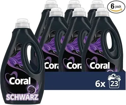 Coral Colorwaschmittel Black Velvet (23 WL 1,15 Liter 6 Stück) ab 17,76 € inkl. Prime-Versand (statt 28,74 €)