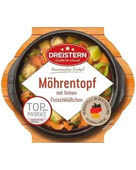 DREISTERN Möhreneintopf mit feinen Fleischklöchen ab 1,87 € inkl. Prime-Versand (statt 3,29 €)