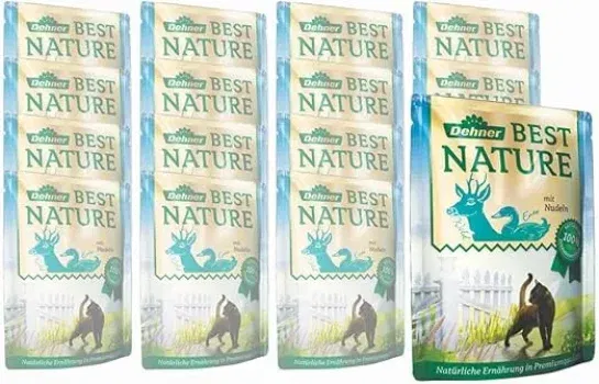 Dehner Best Nature Katzenfutter Wild, Ente & Nudeln (Nassfutter 16 x 85 g Beutel (1.36 kg)) ab 14,13 € inkl. Prime-Versand (statt 22,24 €)