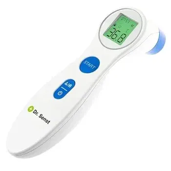 Dr. Senst Digitales Fieberthermometer - Hochpräzise Temperaturmessung - Infrarotes berührungsloses Fieberthermometer für schnelle hygienische Messung - Temperaturmessgerät für Objekte und Körpertemperatur für 11,99 € inkl. Prime-Versand (statt 15,98 €)