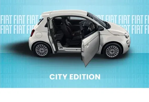 Fiat 500e 3+1 CITY EDITION mit 95 PS für 121,09 € / Monat + 1.090,00 € einmalig – LF 0,33 (Privatkunden)