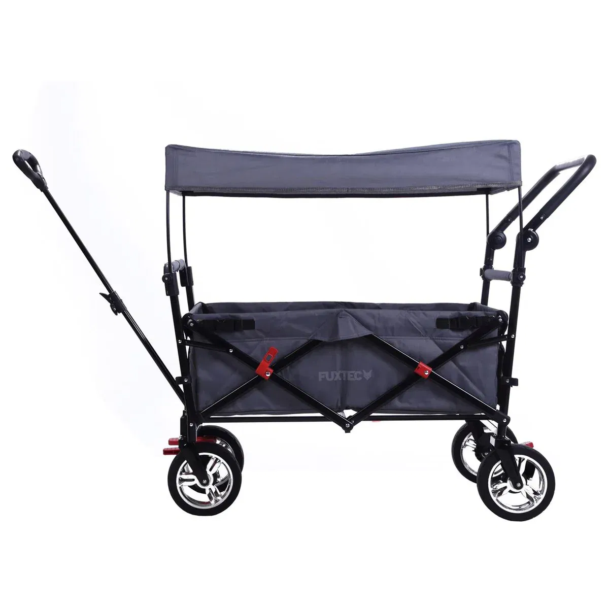 Schnäppchen, Deals Und Rabattcodes Des Tages: Fuxtec Bollerwagen Fx-Ct700 Mit Uv-Geschütztem Sonnendach Und Zusätzlichem Schiebegriff
