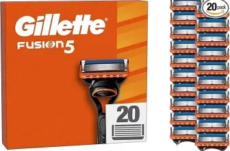 Gillette Fusion5 Rasierklingen 20 Original Ersatzklingen für Herren mit größerem Gleitstreifen für ein sanftes Gleiten