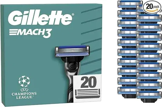 Gillette Mach3 Rasierklingen für Männer (20 Stück) ab 27,71 € inkl. Prime-Versand