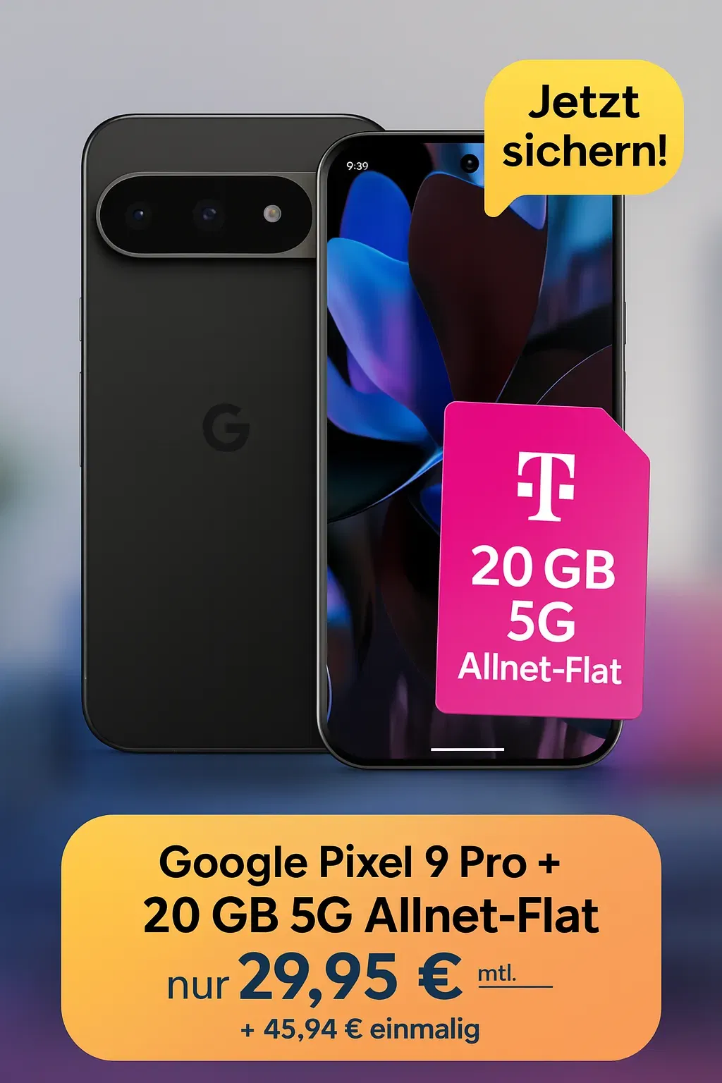 Schnäppchen, Deals Und Rabattcodes Des Tages - Google Pixel 9 Pro 128 Gb Mit Freenet Telekom Magenta Mobil Xs 20 Gb 5G