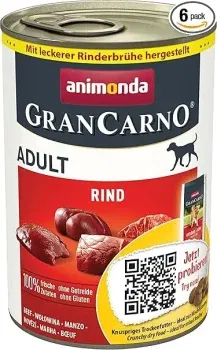 GranCarno Hunde Nassfutter mit Rind pur (6 x 400 g) ab 6,58 € inkl. Prime-Versand (statt 10,14 €)