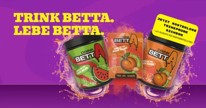 🍹 Gratis Trinkprobe von Drink Betta – Erfrischung testen & sparen!