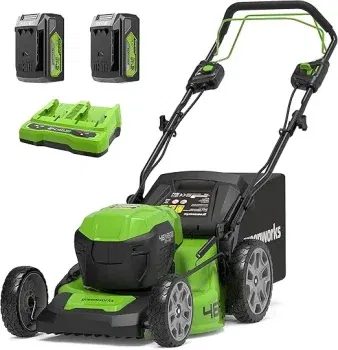 Greenworks 48V (2x24V) Selbstfahrender Akku Rasenmäher (24x2L) für 339,99 € inkl. Versand
