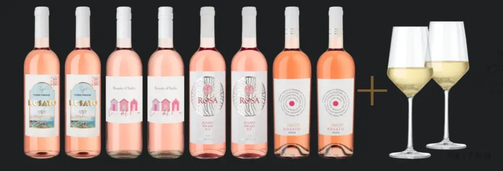 Hawesko Weinpaket „Italienische Rosato“ (8 Flaschen + 2 Zwiesel-Gläser) für 39,90 € inkl. Versand