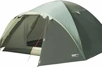 High Peak Kuppelzelt Nevada 3 Campingzelt mit Vorbau für 3 Personen doppelwandig wasserdicht Ventilationssystem Wetterschutz-Eingang Moskitoschutz