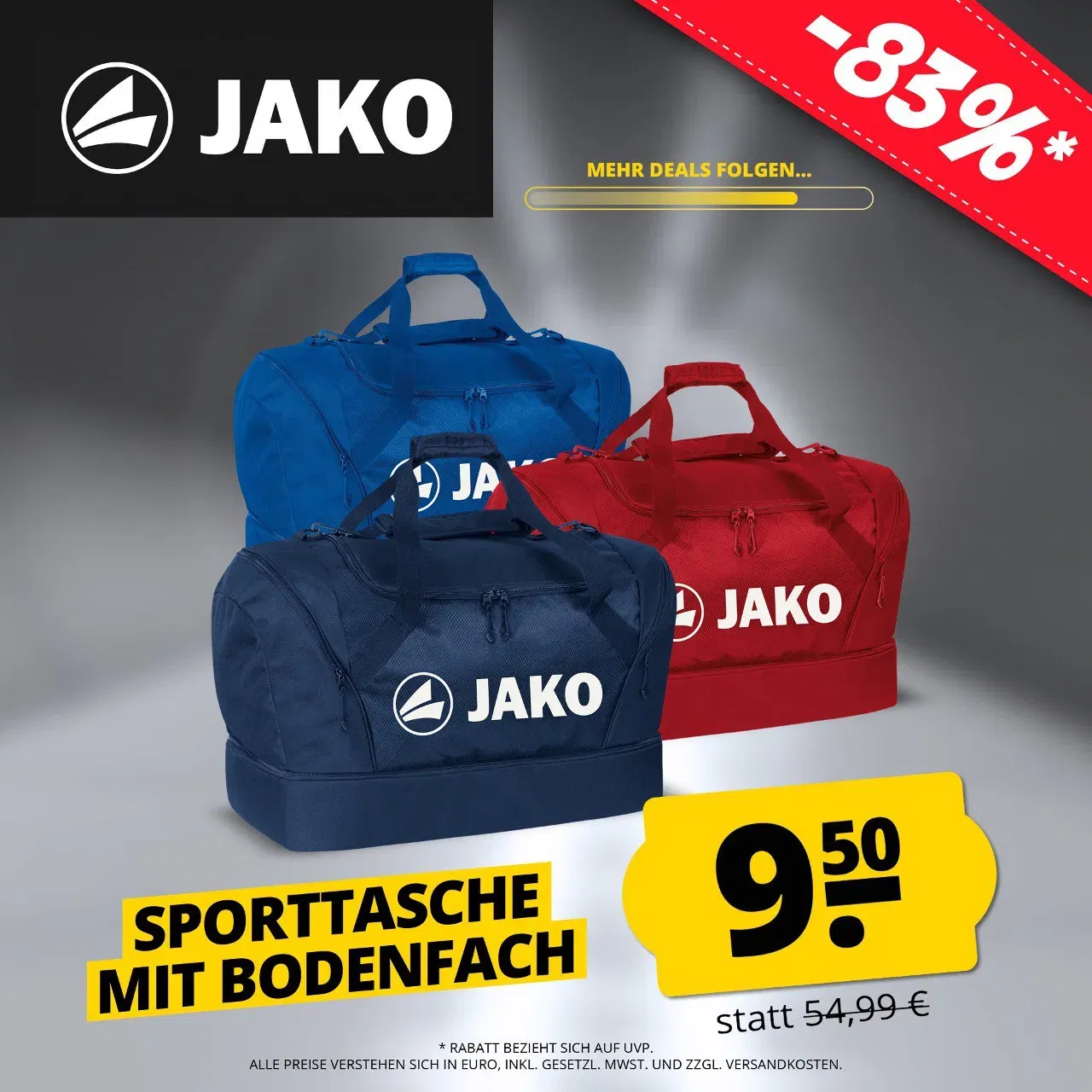 Schnäppchen, Deals Und Rabattcodes Des Tages: Jako Sporttasche Mit Bodenfach
