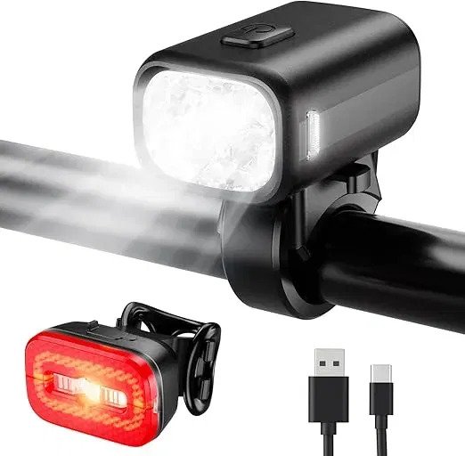 KCCYB Fahrradlicht Set (PX5, wiederaufladbar,StVZO zugelassen) für 12,49 € inkl. Prime-Versand