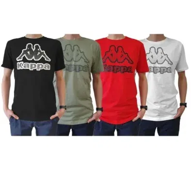 Kappa Herren Baumwoll-Shirt mit großem Logo in 4 Farben, Gr. S bis XXL für 30,00 € inkl. Versand