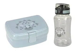 LÄSSIG Brotdose & Trinkflasche Set - Lunch Set mit Lunchbox und Trinkflasche (460 ml About Friends Dino Grün) für 9,58 € inkl. Prime-Versand (statt 17,70 €)