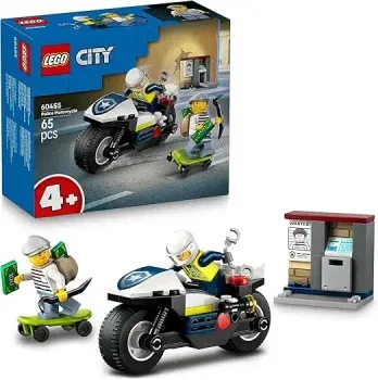 LEGO City Verfolgungsjagd mit dem Polizeimotorrad (60455) für 6,39 € inkl. Prime-Versand