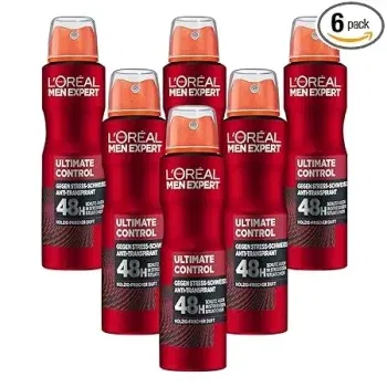L'Oréal Men Expert Körperpflege Effektives Deospray (6 x 150 ml) ab 9,67 € inkl. Prime-Versand (statt 16,14 €)