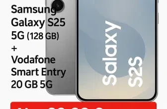 Logitel: Samsung Galaxy S25 5G (128 GB) + Vodafone Smart Entry 20 GB 5G für 29,99 € / Monat + 53,99 € einmalig