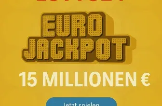 Lotto24 Neukunden: 2 Felder EuroJackpot für 1 € (statt 4,60 €) | aktuell 15 Mio. € im Jackpot