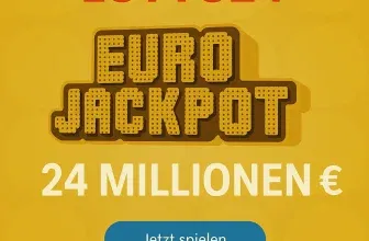 Lotto24 Neukunden: 2 Felder EuroJackpot für 1 € (statt 4,60 €) | aktuell 24 Mio. € im Jackpot