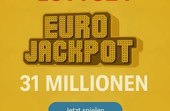 Lotto24 Neukunden: 2 Felder EuroJackpot für 1 € (statt 4,60 €) | aktuell 31 Mio. € im Jackpot